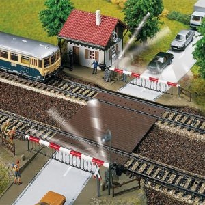 120174 Faller Bahnübergang mit Schrankenwär