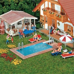 180542 Faller Swimming-Pool und Gartenhaus