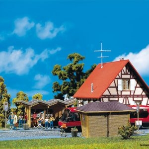 180587 Faller 2 Bus-Wartehäuschen
