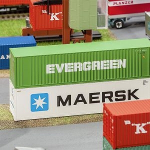 180846 Faller 40' Hi-Cube Container EVERGRE