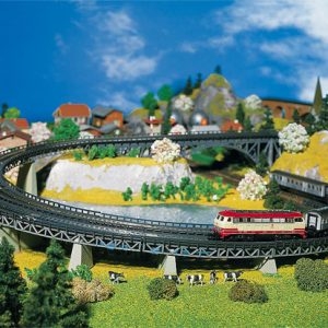 222543 Faller 6 Auffahrtsteile, gebogen