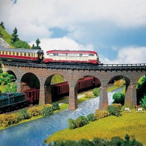 222586 Faller 2 Viaduktbrücken, gebogen