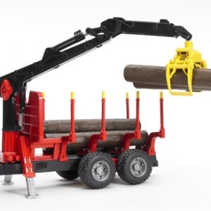 2252 Bruder Rückanhänger mit Ladekran+ Holzgreifer