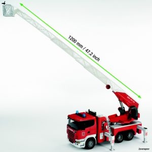 3590 Bruder Scania R-Serie Feuerwehr+Drehl.+L&S