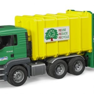 3764 Bruder MAN TGS Müll-LKW Hecklader grün/gelb