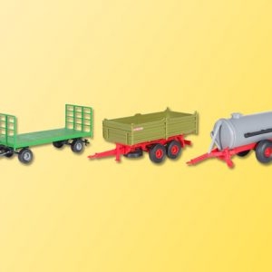 10908 Kibri H0 Landwirtschaftliche Anhänger, 3 Stück