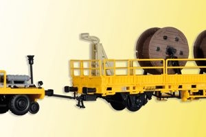 16062 Kibri H0 Zweiwege UNIMOG mit Zug-, Schubrahmen und Fahrleitungsbauwagen