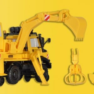 16307 Kibri H0 Zweiwege UNIMOG mit Heckbagger