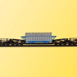 16504 Kibri H0 Waggon UNION Schienentiefladewagen Uaai 819 mit CASTOR-Behälter