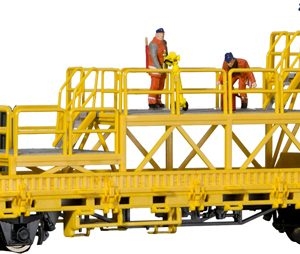 26262 Kibri H0 Niederbordwagen mit Arbeitsbühne GleisBau, Fertigmodell