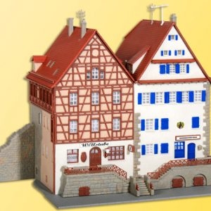 37368 Kibri N Fachwerkhaus an der Stadtmauer, 2 Stück