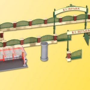 38601 Kibri H0 Deko-Set Zaun für englischen Garten