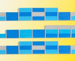 38623 Kibri H0 Schallschutzwand, blau