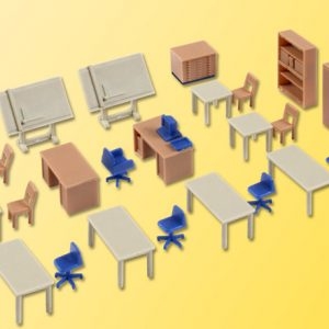 38655 Kibri H0 Deko-Set Möbel für technisches Büro