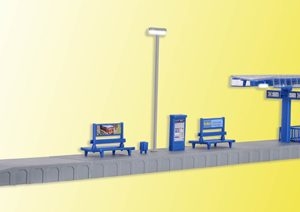 39557 Kibri H0 Moderner Bahnsteig mit LED-Beleuchtung