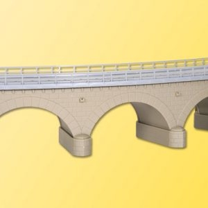 39722 Kibri H0 Steinbogenbrücke mit Eisbrecherpfeilern gebogen, eingleisig