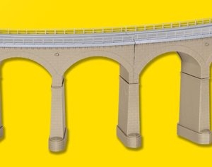 39726 Kibri H0 Rosanna-Viadukt mit Eisbrecherpfeilern gebogen, eingleisig