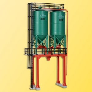 39931 Kibri H0 Doppelsilo SchwarzBau