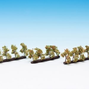 21532 Noch Plantagenbäume mit Äpfeln12 Stück, 3,5 cm hoch