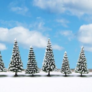 25087 Noch Schneetannen 7 Stück, 8 - 12 cm hoch