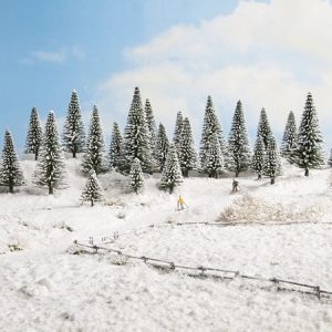 32828 Noch Schneetannen 25 Stück, 3,5 - 9 cm hoch