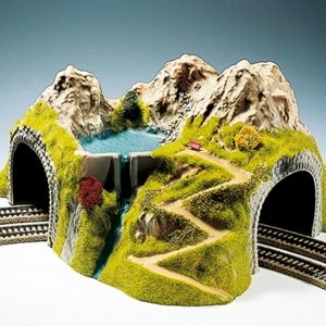 5180 Noch Ecktunnel 2-gleisig, gebogen, 43 x 41 cm