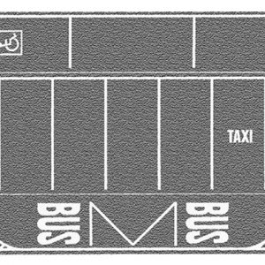 60720 Noch Parkplatzgrau, 2 Stück, je 22 x 14 cm