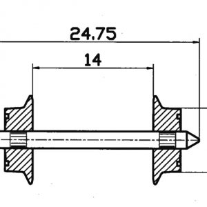 40184 Roco AC Radsatz Paar 7,5mm (40