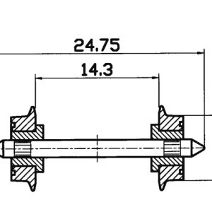 40189 Roco Radsatz 7,5mm isoliert (F.