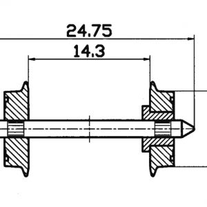 40194 Roco Radsatz eins.isol. 9mm 1 Pa
