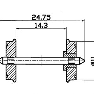 40264 Roco Radsatz RP25 isol. 11mm 1 P