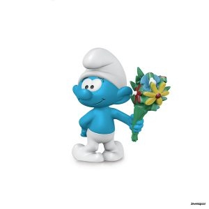 20798 Schleich SMURF MET BOEKET