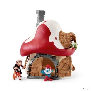 20803 Schleich Schlumpf Haus mit 2 Figuren