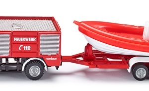 1636 SIKU Unimog Feuerwehr mit Boot, sortiert