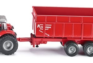 1844 SIKU Massey Ferguson Traktor m. Anhänger
