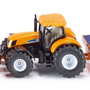 2940 SIKU Traktor m. Räumschild u. Salzstreue