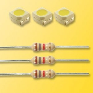 3556 Viessmann LED weiß, L 2,9 x B 3,5 mm, inkl. Vorwiderstände, 3 Stück