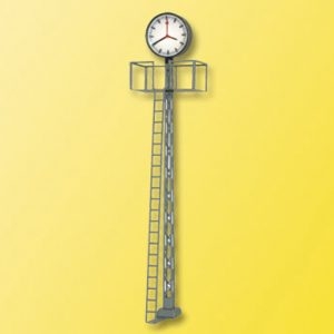 5081 Viessmann H0 Beleuchtete Bahnhofsuhr auf Gittermast, LED weiß, Höhe: 7 cm