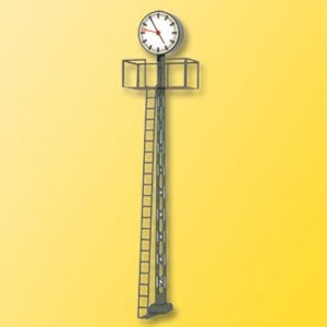 5082 Viessmann H0 Beleuchtete Bahnhofsuhr auf Gittermast, LED weiß, Höhe: 11 cm