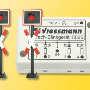 5801 Viessmann N Andreaskreuze, 2 Stück mit Blinkelektronik