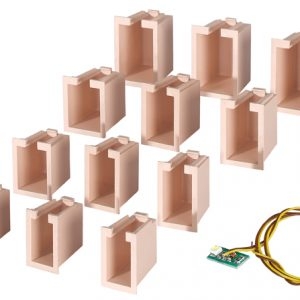 6005 Viessmann Hausbeleuchtungs-Startset, 12 Boxen, 4 verschiedene Größen, 1 LED weiß