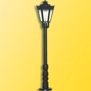 6071 Viessmann H0 Parklaterne schwarz mit klarem Schirm, LED warmweiß
