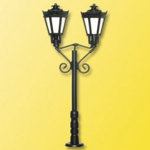 6073 Viessmann H0 Parklaterne zweiflammig, schwarz, 2 LEDs warmweiß