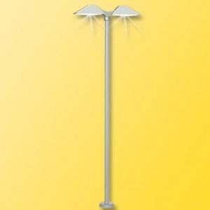 6084 Viessmann H0 Moderne Bahnsteigleuchte doppelt, 2 LEDs weiß