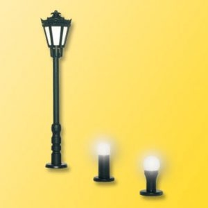 6160 Viessmann H0 Gartenleuchten-Set, 3 Leuchten, schwarz, LED warmweiß