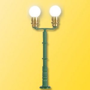 6502 Viessmann N Kugelleuchte zweiflammig, grün, 2 LEDs warmweiß **Auslauf**