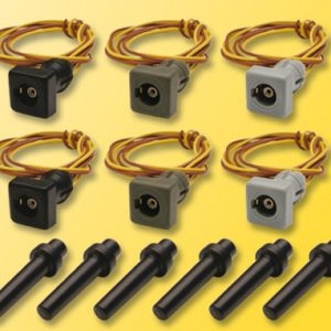 6806 Viessmann H0 Kontaktstecksockel-Set, 6 Stück (grau, grün, schwarz)