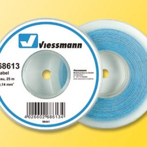68613 Viessmann Kabel auf Abrollspule 0,14 mm², blau, 25 m