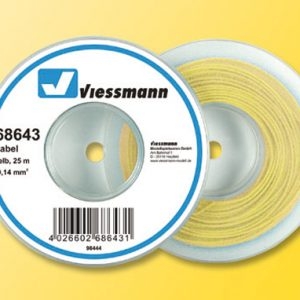 68643 Viessmann Kabel auf Abrollspule 0,14 mm², gelb, 25 m