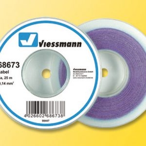 68673 Viessmann Kabel auf Abrollspule 0,14 mm², lila, 25 m